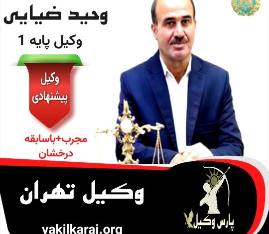 وحید ضیایی وکیل پایه 1 تهران